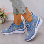 Sparkly Walking Sneakers for Women | Lightweight Fashion Trainers for Everyday Comfort
