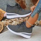 Sparkly Walking Sneakers for Women | Lightweight Fashion Trainers for Everyday Comfort