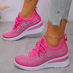 Sparkly Walking Sneakers for Women | Lightweight Fashion Trainers for Everyday Comfort