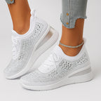Sparkly Walking Sneakers for Women | Lightweight Fashion Trainers for Everyday Comfort