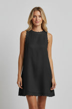 Linen Mini Dress For Women | Summer Mini Dress | Beach Mini Dress | Short White Dress