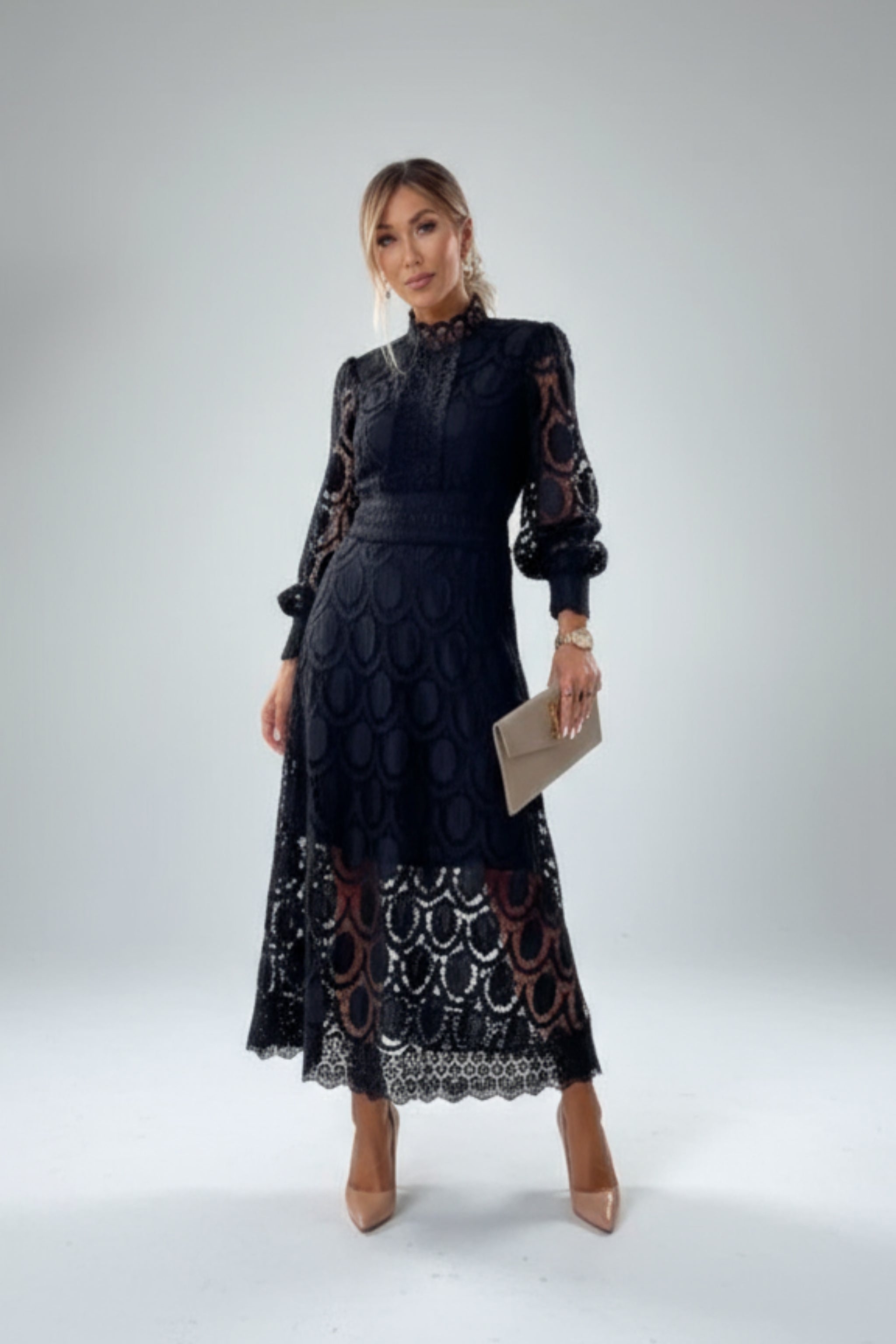 White Lace Midi Dress for Women | Multicolor Midi Dress