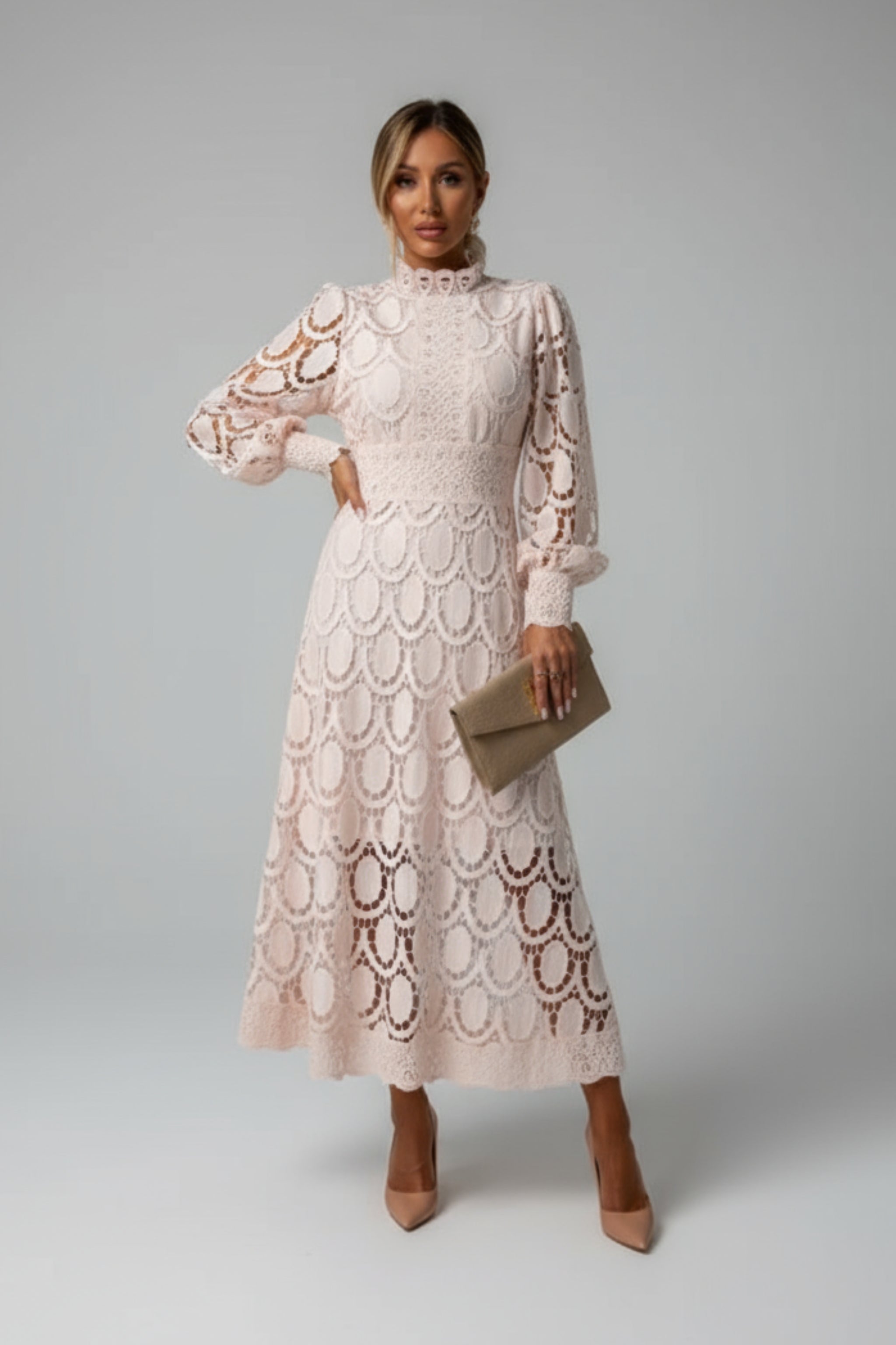 White Lace Midi Dress for Women | Multicolor Midi Dress
