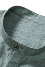 Green Button Up Shirt & Beige Pants Outfit - Men’s Summer Clothes Set | Men’s Beach Outfit