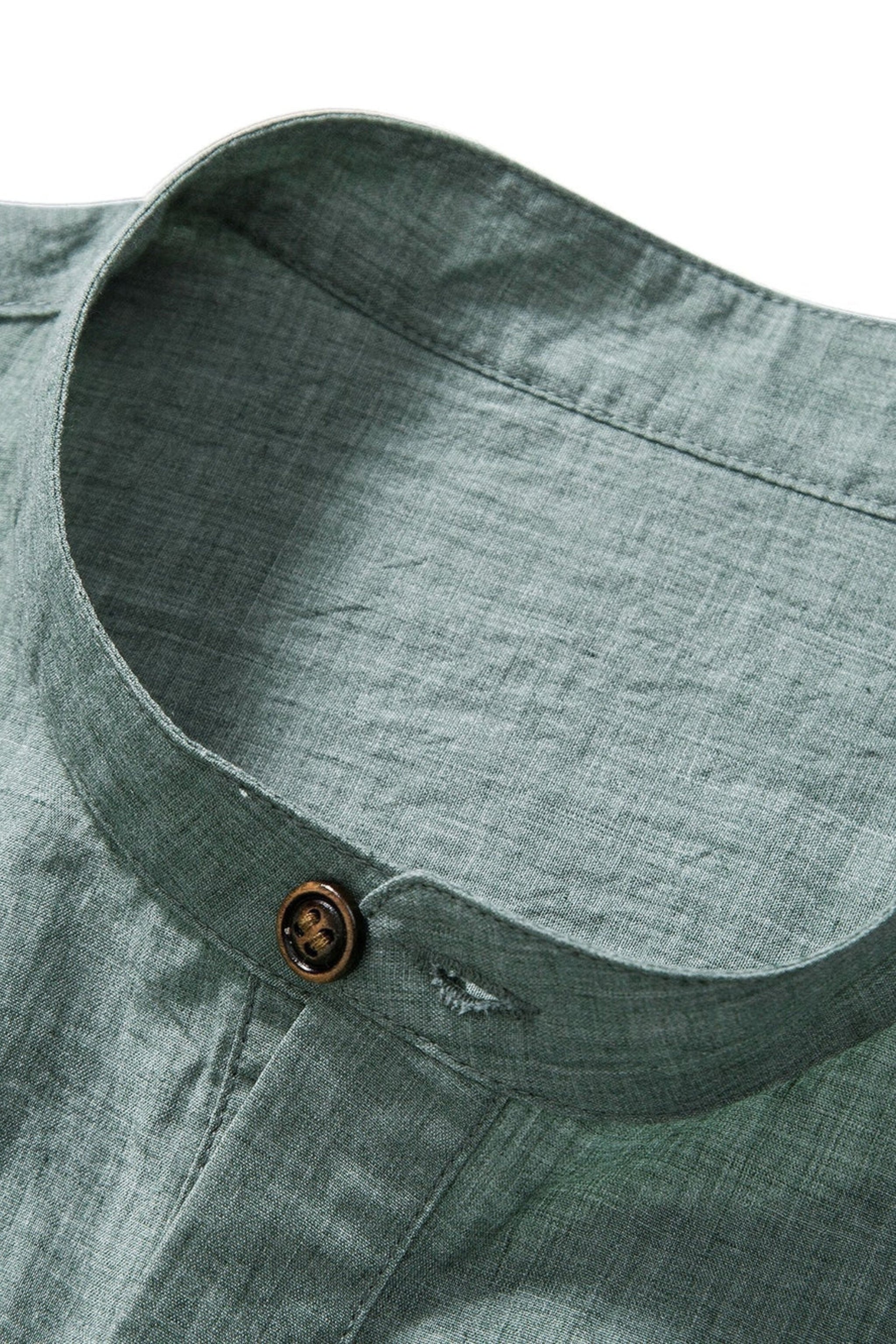 Green Button Up Shirt & Beige Pants Outfit - Men’s Summer Clothes Set | Men’s Beach Outfit