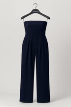 Elegant Strapless Formal Jumpsuit for Women – Wide Leg Jumpsuit | Classy Summer Formal Wear Jumpsuit with Pockets