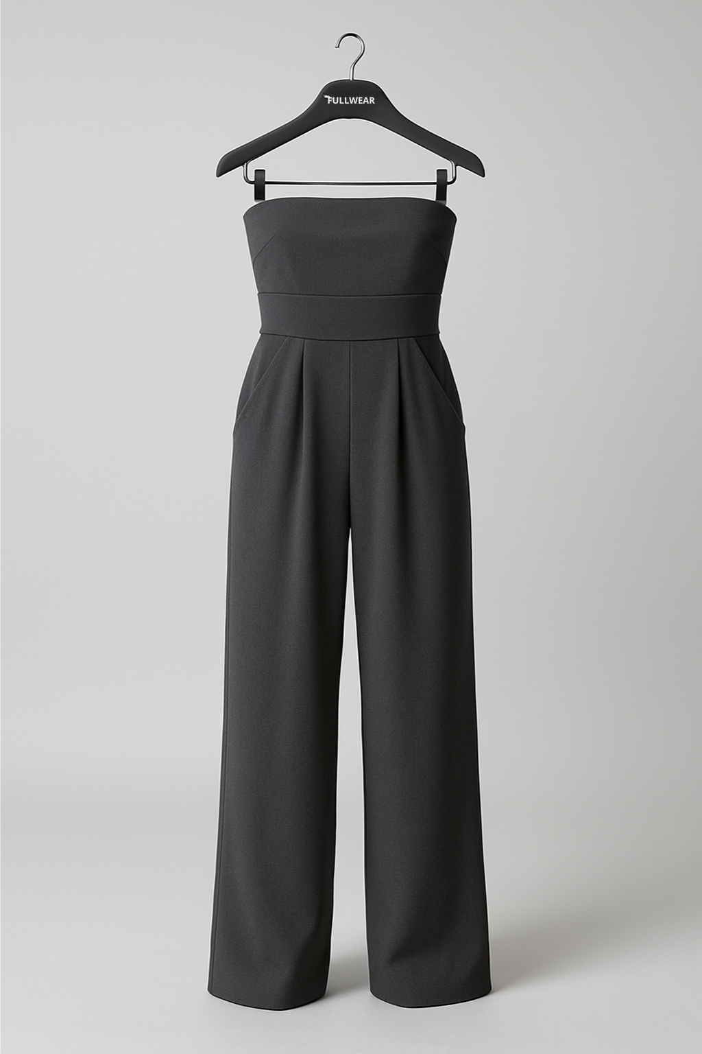 Elegant Strapless Formal Jumpsuit for Women – Wide Leg Jumpsuit | Classy Summer Formal Wear Jumpsuit with Pockets