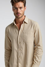 Men’s Linen Shirt | Natural Linen, Breathable Long Sleeve Summer Shirt