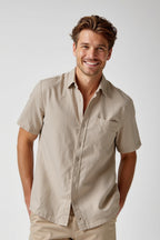 Men’s Premium Linen Short Sleeve Shirt | Breathable Summer Linen Button Up Shirt