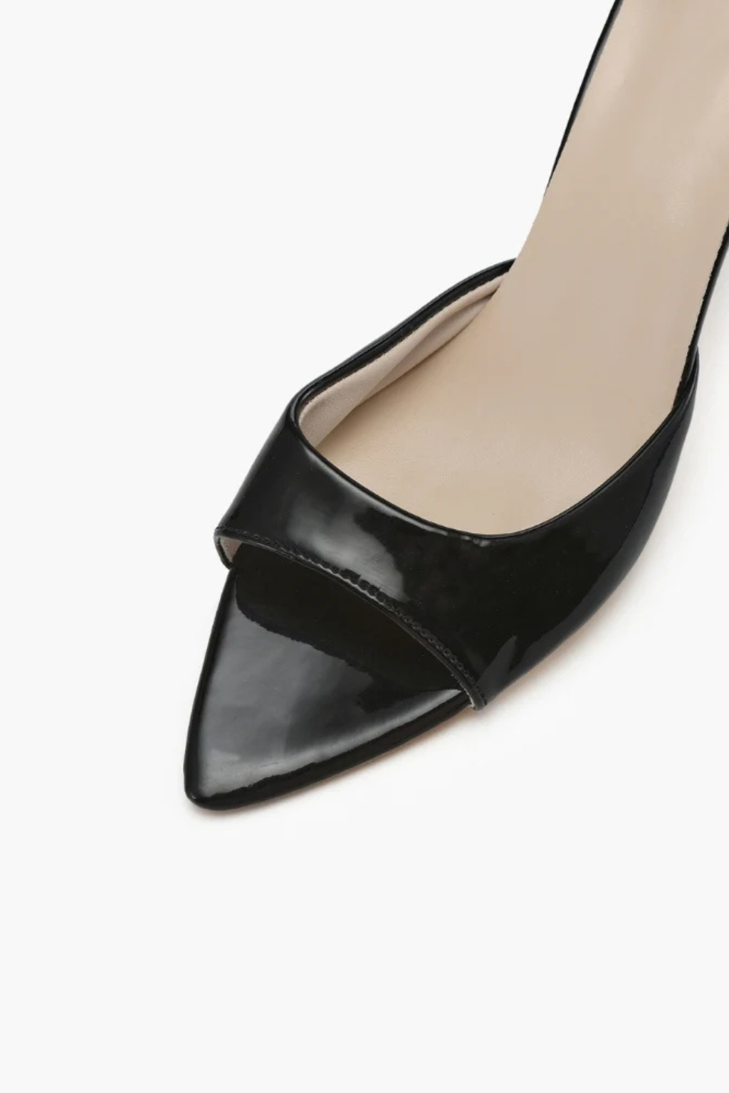 Patent Leather High Heels for Women – Open Toe Peep Toe Heeled Shoes | Black Patent Heels