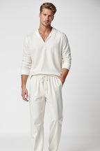 Men’s Cotton Blend Summer Pants | Lightweight Relaxed Fit Trousers