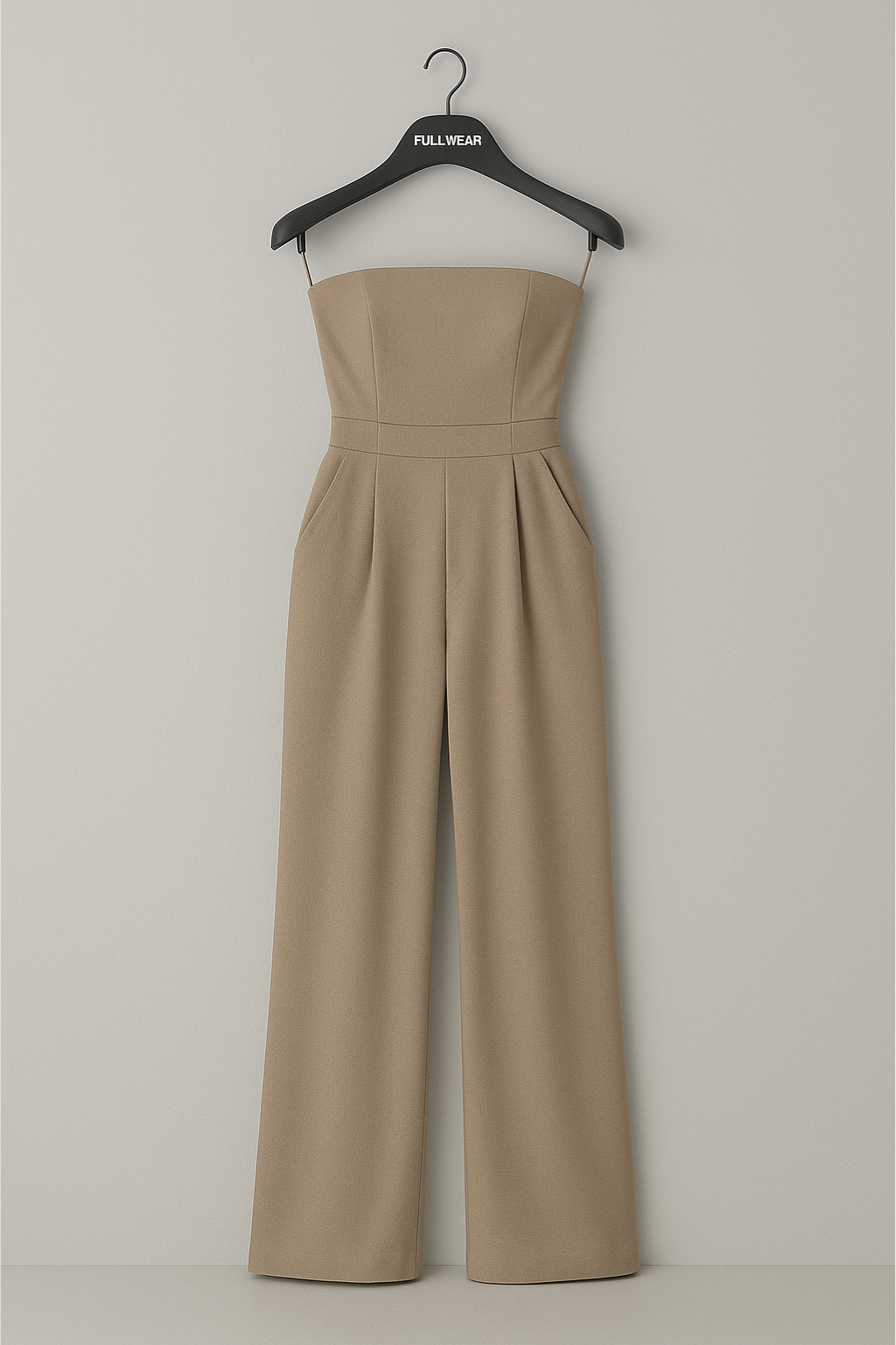 Elegant Strapless Formal Jumpsuit for Women – Wide Leg Jumpsuit | Classy Summer Formal Wear Jumpsuit with Pockets