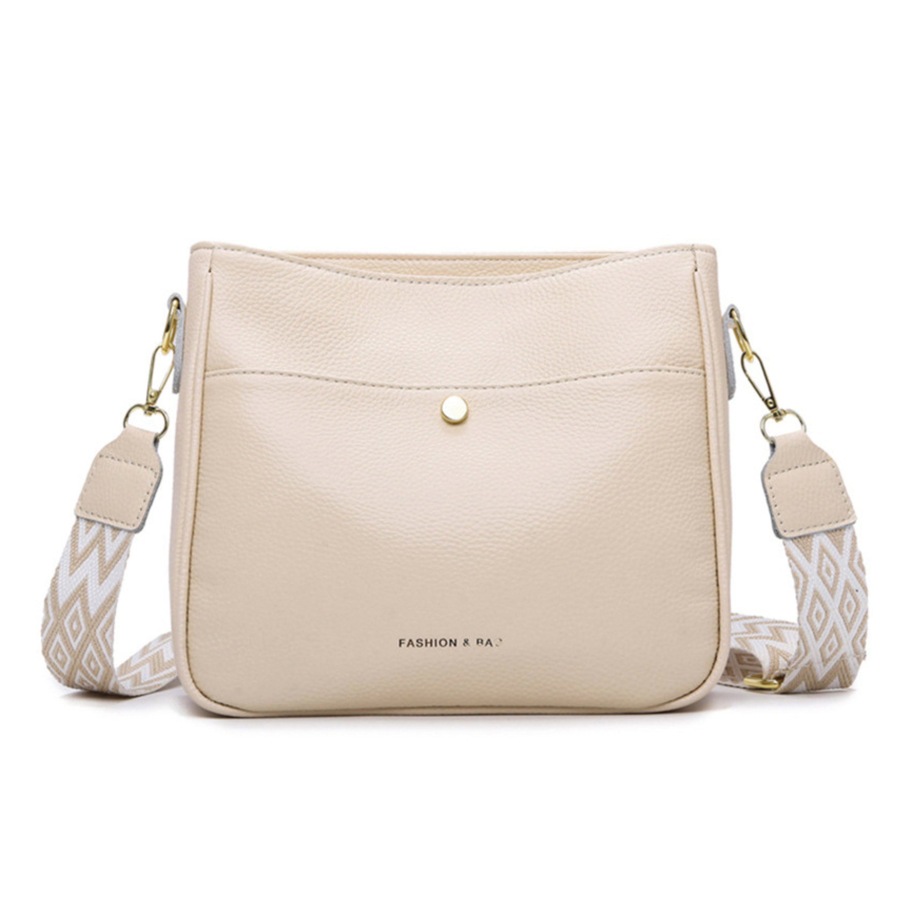 Black Leather Crossbody Bag for Women | Leather Cross Over Purse with Adjustable Strap