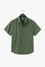Men’s Premium Linen Short Sleeve Shirt | Breathable Summer Linen Button Up Shirt