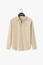 Men’s Linen Shirt | Natural Linen, Breathable Long Sleeve Summer Shirt