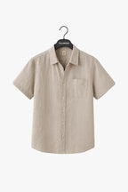 Men’s Premium Linen Short Sleeve Shirt | Breathable Summer Linen Button Up Shirt