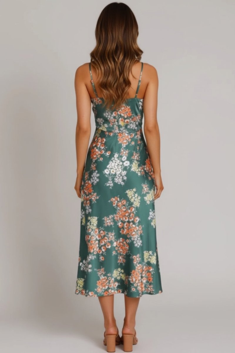 Alexis - Women’s Stylish Floral Tie Front Dress - Fullwear