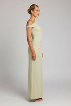 Alicia | Women’s Off Shoulder Fitted Maxi Dress - Fullwear
