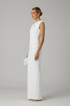Alicia | Women’s Off Shoulder Fitted Maxi Dress - Fullwear