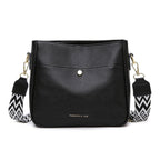 Black Leather Crossbody Bag for Women | Leather Cross Over Purse with Adjustable Strap - Fullwear