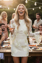 Carolina | Floral Lace Mini Dress - Fullwear