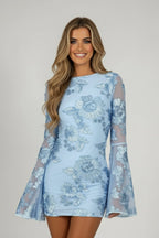 Carolina | Floral Lace Mini Dress - Fullwear