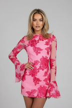 Carolina | Floral Lace Mini Dress - Fullwear