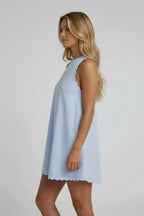 Diana | Summer Scallop Edge Mini Dress - Fullwear