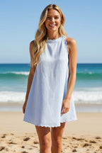 Diana | Summer Scallop Edge Mini Dress - Fullwear