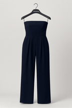 Elegant Strapless Formal Jumpsuit for Women – Wide Leg Jumpsuit | Classy Summer Formal Wear Jumpsuit with Pockets - Fullwear