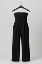 Elegant Strapless Formal Jumpsuit for Women – Wide Leg Jumpsuit | Classy Summer Formal Wear Jumpsuit with Pockets - Fullwear