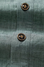 Green Button Up Shirt & Beige Pants Outfit - Men’s Summer Clothes Set | Men’s Beach Outfit - Fullwear