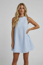 Linen Mini Dress For Women | Summer Mini Dress | Beach Mini Dress | Short White Dress - Fullwear