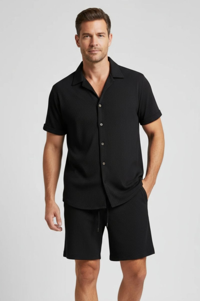 Matching Shirt and Shorts Set | Casual Summer Two - Piece Outfit - Fullwear