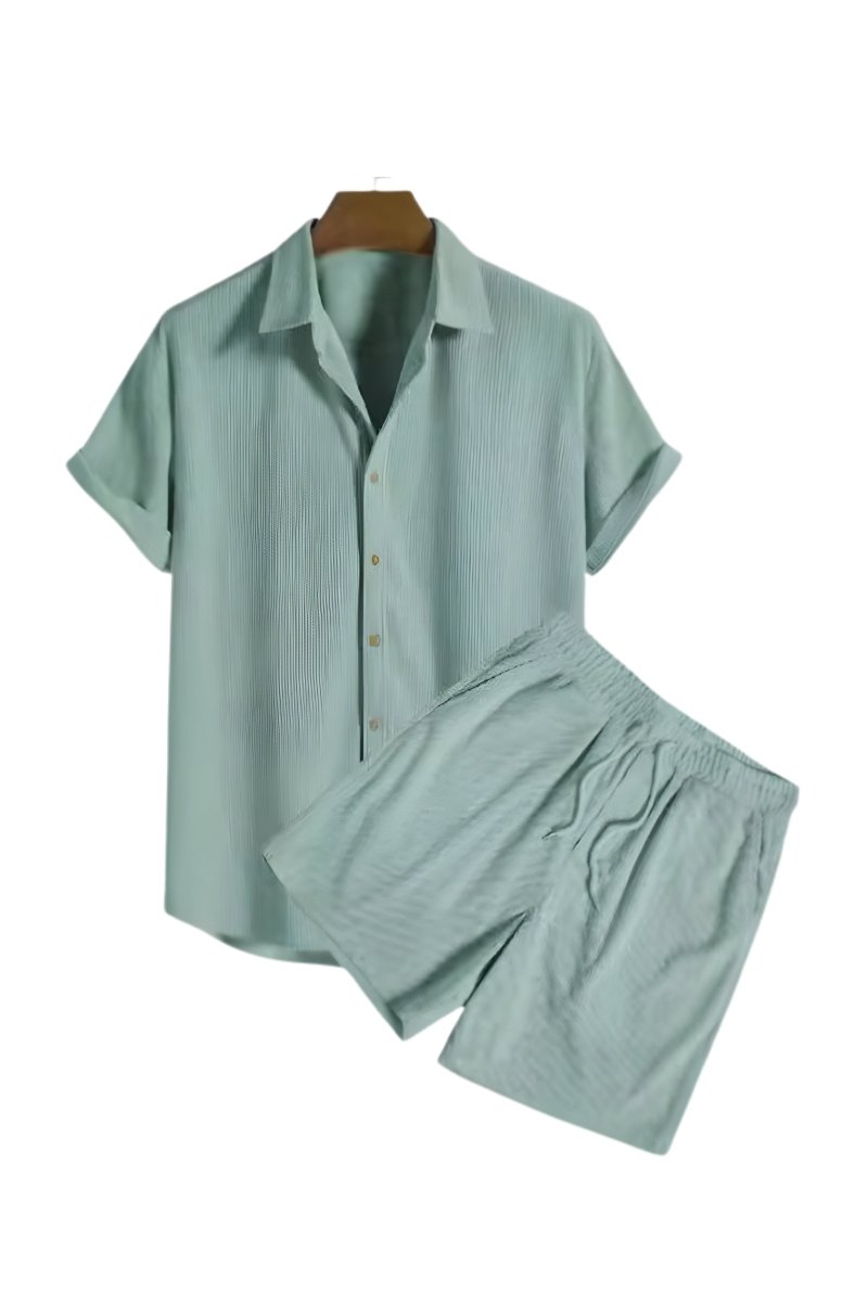 Matching Shirt and Shorts Set | Casual Summer Two - Piece Outfit - Fullwear