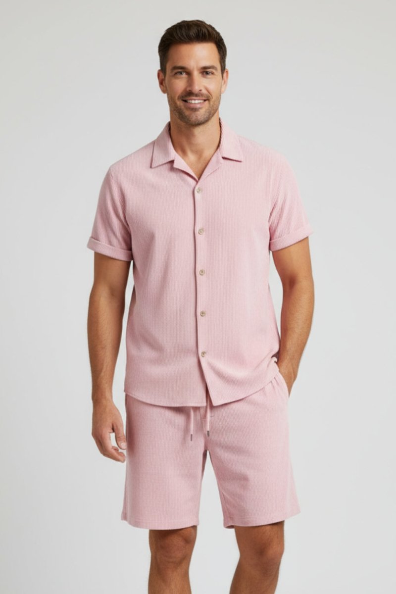 Matching Shirt and Shorts Set | Casual Summer Two - Piece Outfit - Fullwear