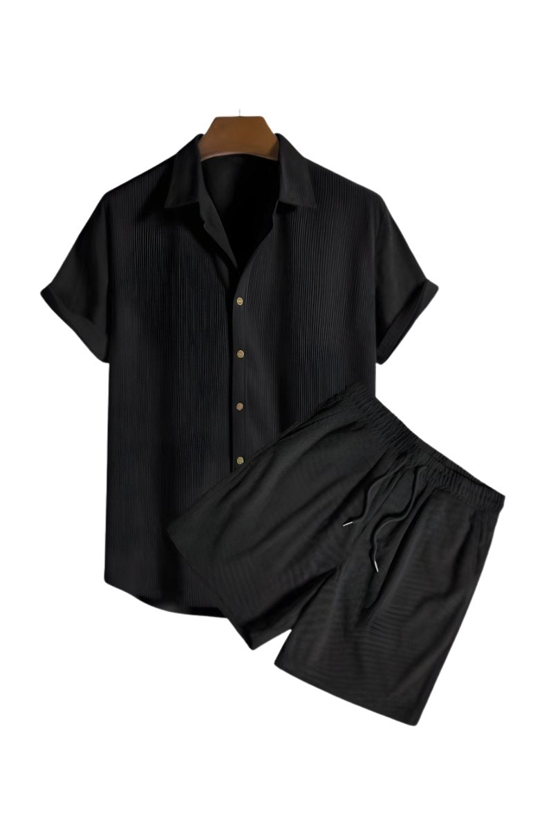 Matching Shirt and Shorts Set | Casual Summer Two - Piece Outfit - Fullwear