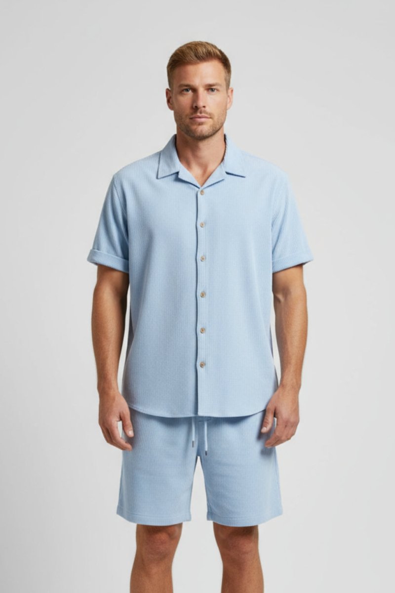 Matching Shirt and Shorts Set | Casual Summer Two - Piece Outfit - Fullwear