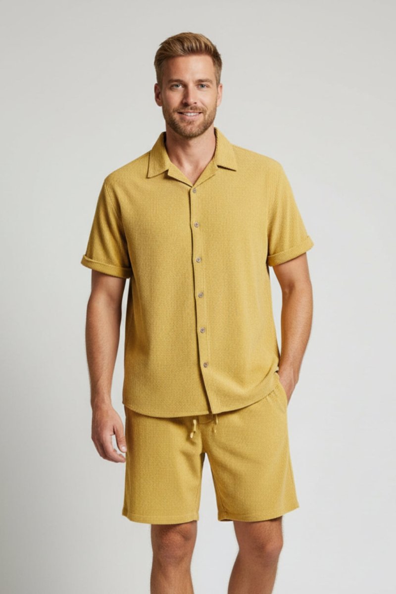 Matching Shirt and Shorts Set | Casual Summer Two - Piece Outfit - Fullwear
