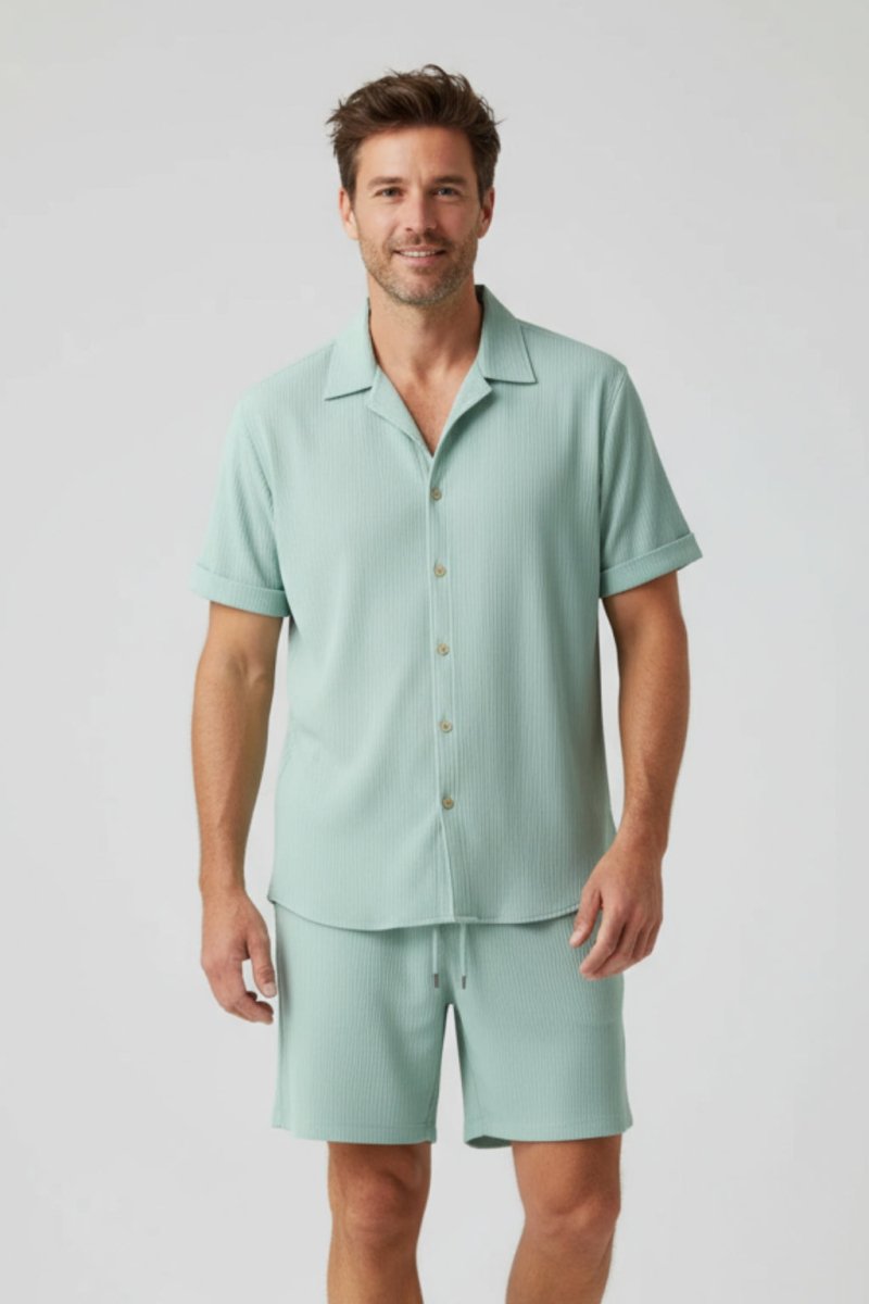 Matching Shirt and Shorts Set | Casual Summer Two - Piece Outfit - Fullwear