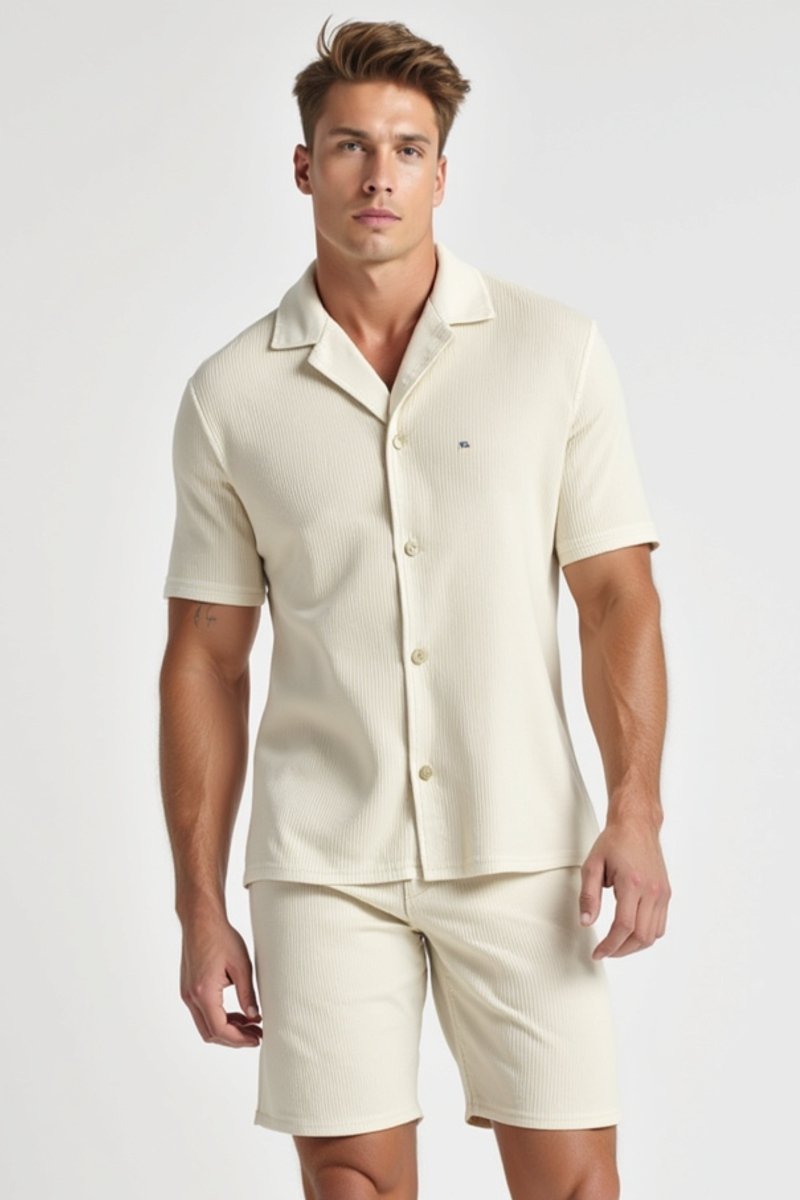 Men’s Co - Ord Set | Two - Piece Outfit | Short Sleeve Shirt and Shorts - Fullwear