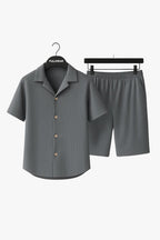 Men’s Co - Ord Set | Two - Piece Outfit | Short Sleeve Shirt and Shorts - Fullwear