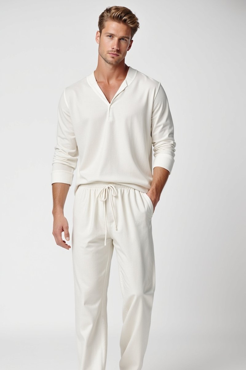 Men’s Cotton Blend Summer Pants | Lightweight Relaxed Fit Trousers - Fullwear