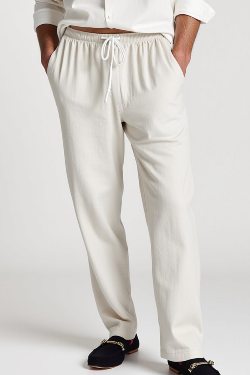 Men’s Cotton Blend Summer Pants | Lightweight Relaxed Fit Trousers - Fullwear