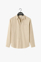 Men’s Linen Shirt | Natural Linen, Breathable Long Sleeve Summer Shirt - Fullwear