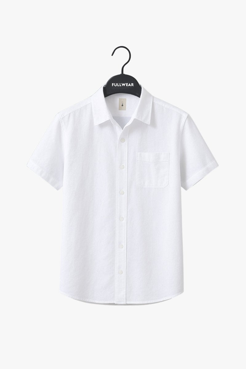 Men’s Premium Linen Short Sleeve Shirt | Breathable Summer Linen Button Up Shirt - Fullwear