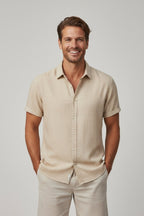 Mens Short Sleeve Button Up Shirt | Casual Summer Beach Shirt - Fullwear