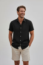 Mens Short Sleeve Button Up Shirt | Casual Summer Beach Shirt - Fullwear