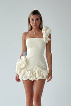 One Shoulder Mini Dress – Elegant Ruffle Summer Party Dress for Women - Fullwear