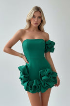 One Shoulder Mini Dress – Elegant Ruffle Summer Party Dress for Women - Fullwear